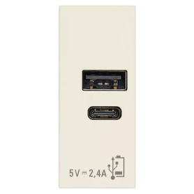 Alimentatore USB C+C 5V 3A nero serie Linea Vimar 30292.CCG