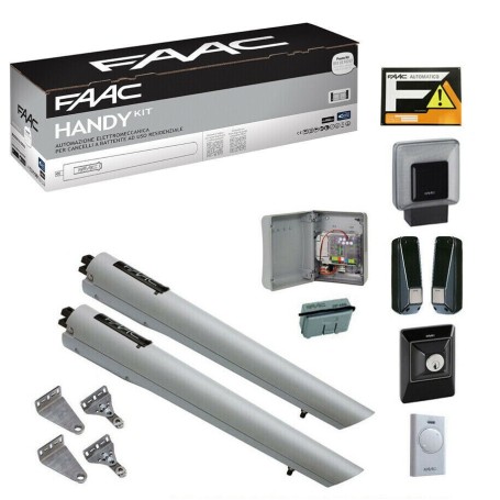 FAAC Kit cancello battente 2 ante 2.3 mt Handy Kit 24 volt safe