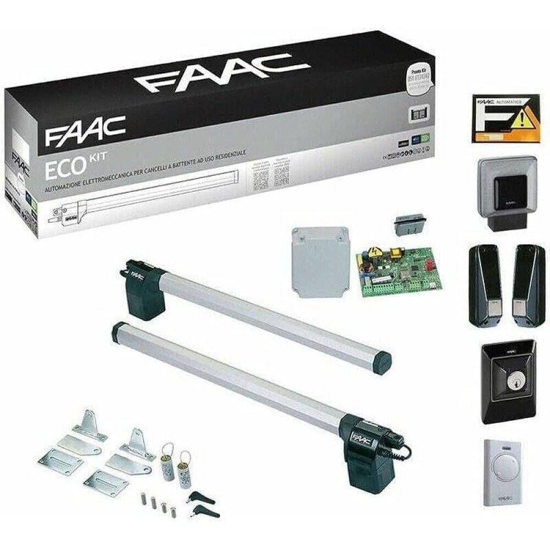 Kit cancello FAAC ad ante ECO 412 230v Automazione 2 Due Ante Battenti 1.8MT ECO KIT COMBO