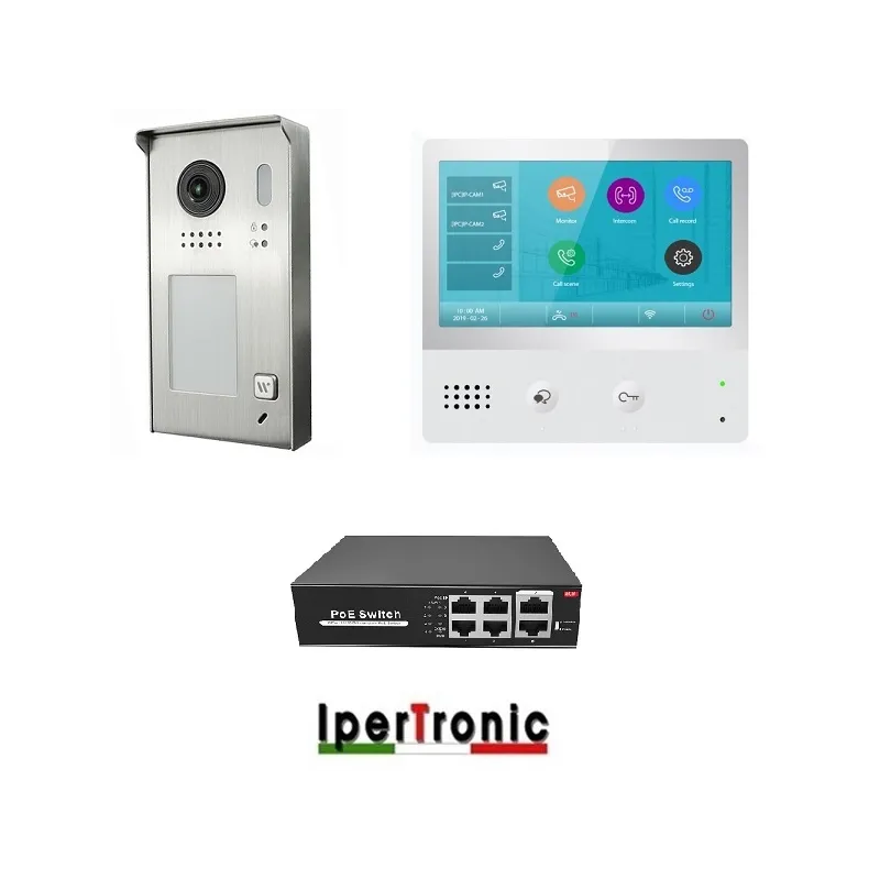 Kit Videocitofono IP monofamiliare WIFI SD Ipertronic