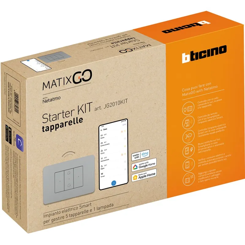 Starter Kit tapparelle MatixGO Bticino JG2010KIT SILVER