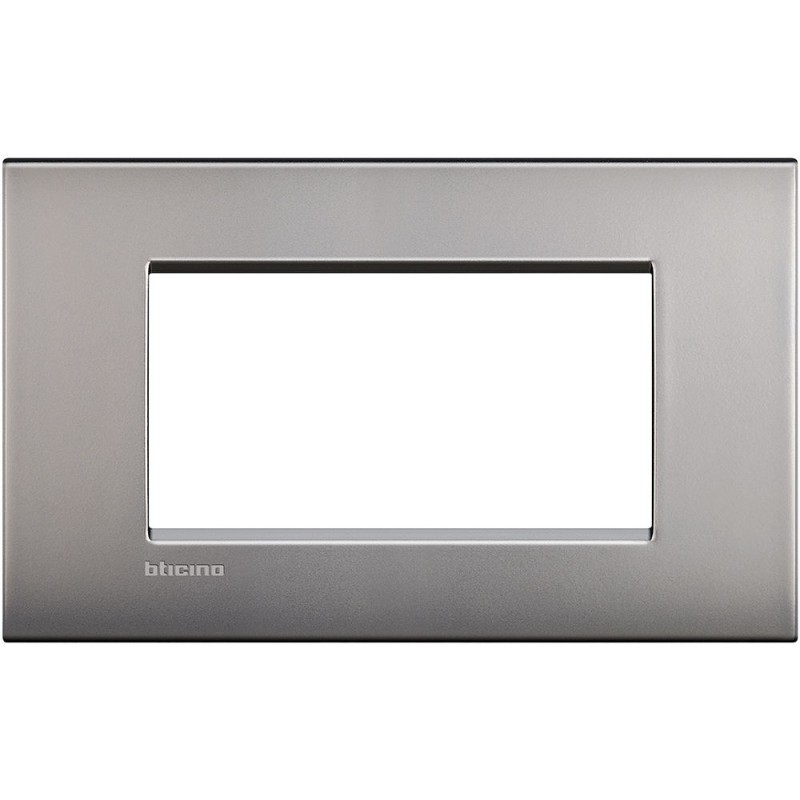 Placca 4 posti Nichel Satinato Bticino Living Air LNC4804NK