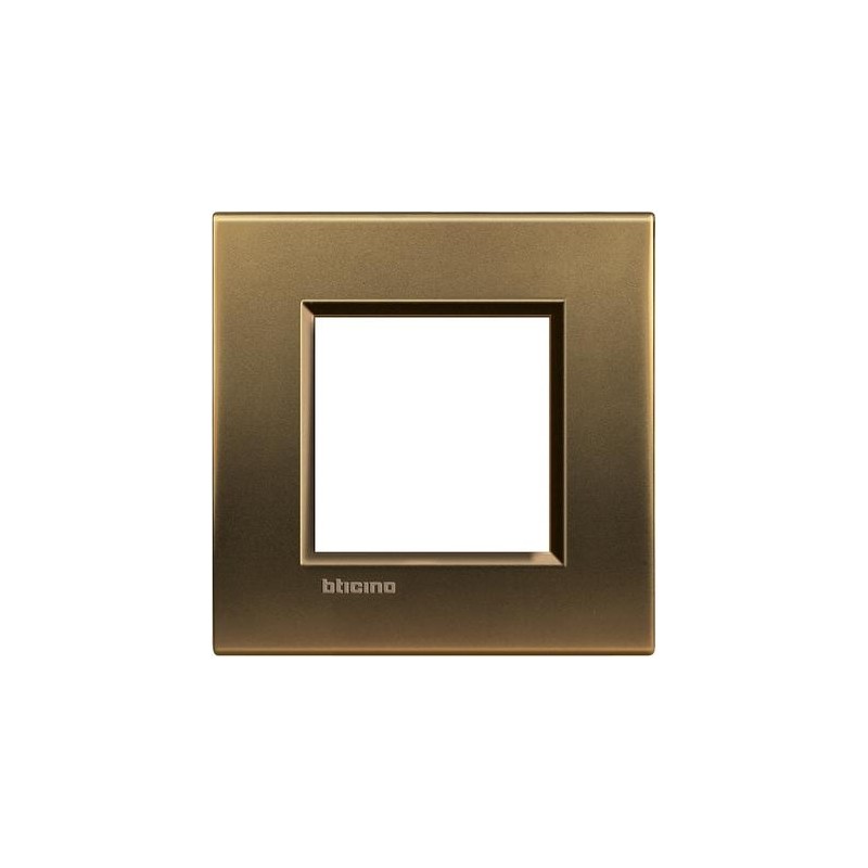 Placca 2 posti Bronzo Bticino Living LNA4802BZ