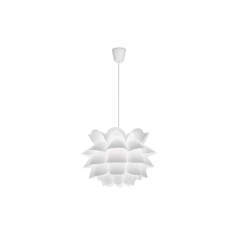 Lampadario lampada a sospensione in metallo verniciato bianco D.47cm 6396b  lc Illuminazione moderna per salone cucina