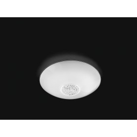 Lumetto abat-jour candela vetro bianco D12cm 6495B illuminazione